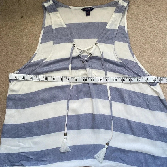 AéRopostale blue and white tank top size large - Picture 5 of 7